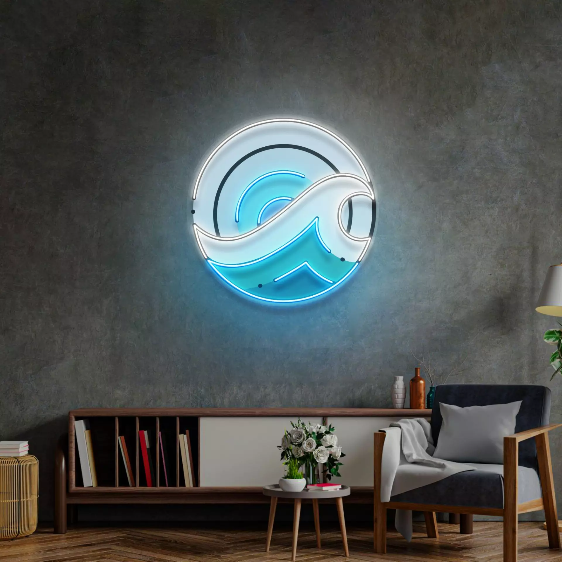 Wave Circle Acrylic Artwork — изображение 2