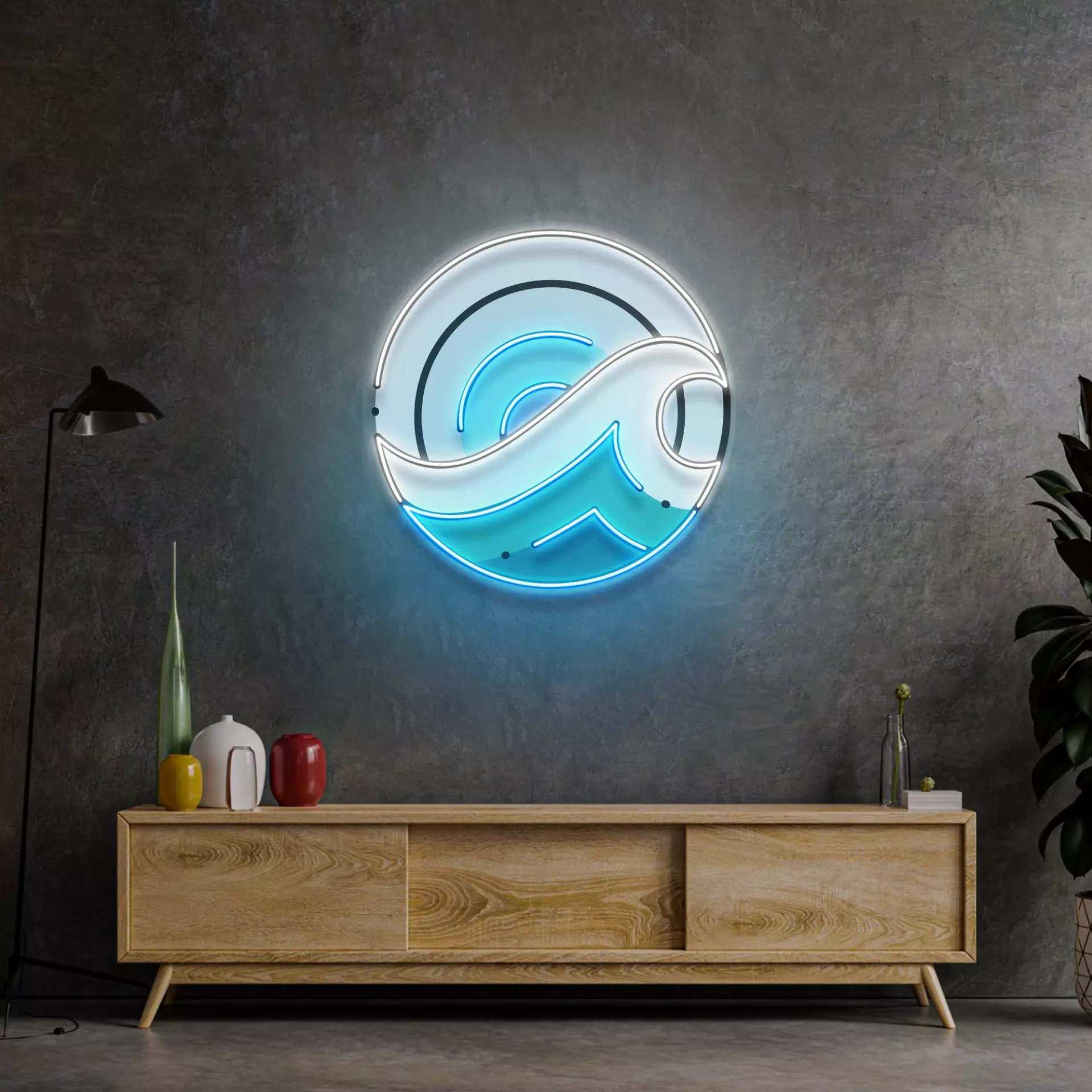 Wave Circle Acrylic Artwork