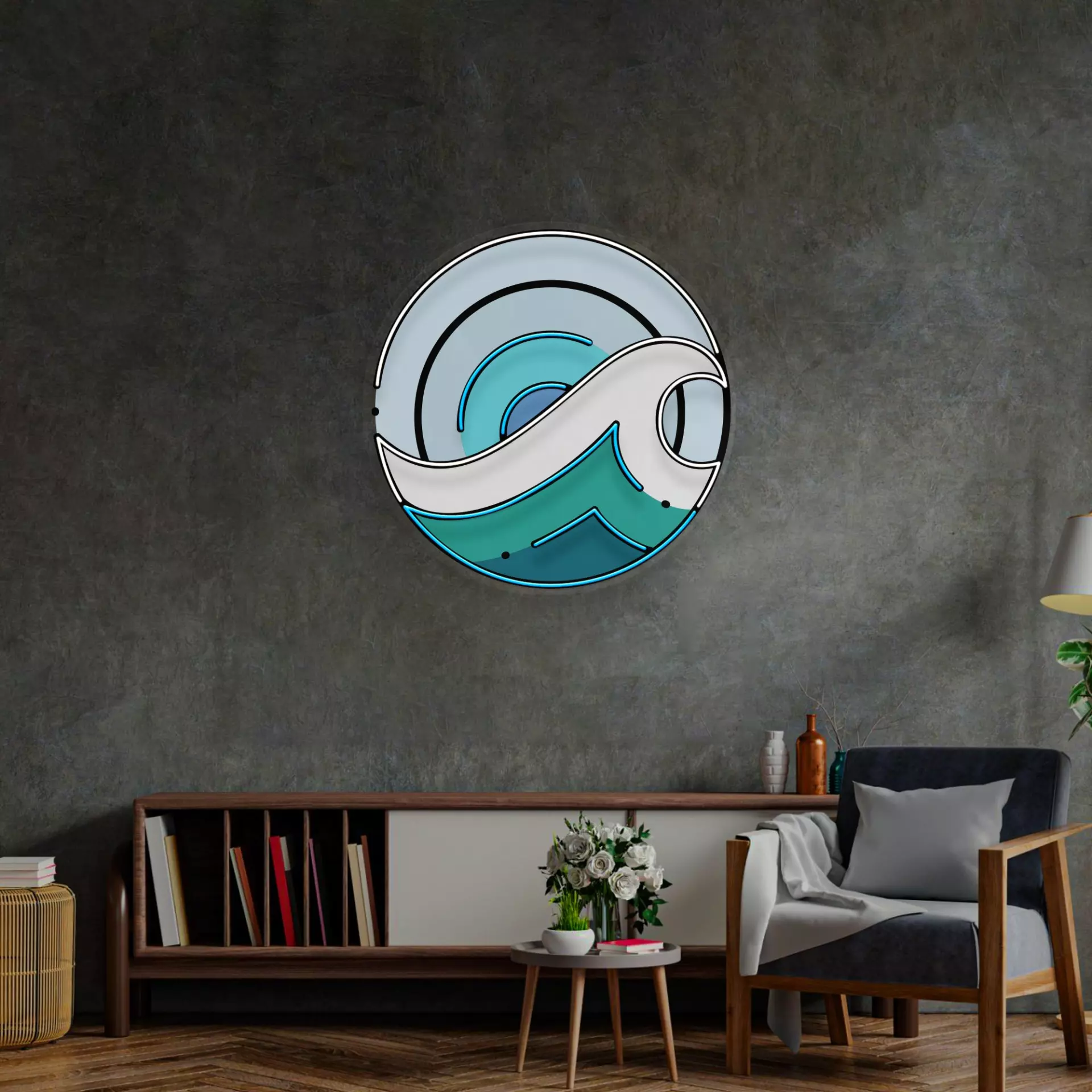 Wave Circle Acrylic Artwork — изображение 4