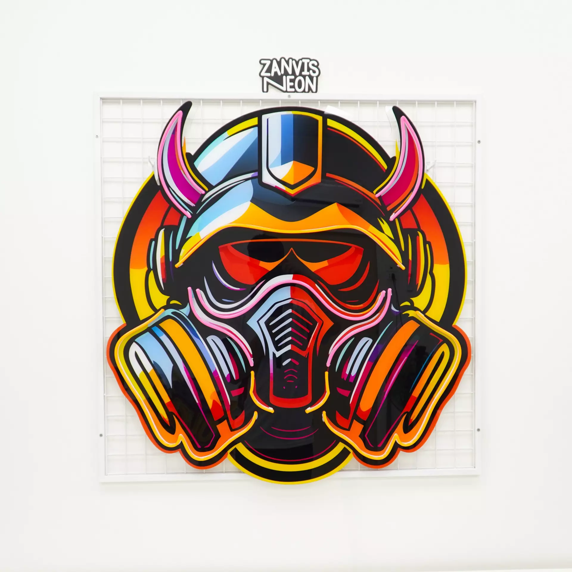 Вывеска в стиле поп-арт с противогазом — изображение 4